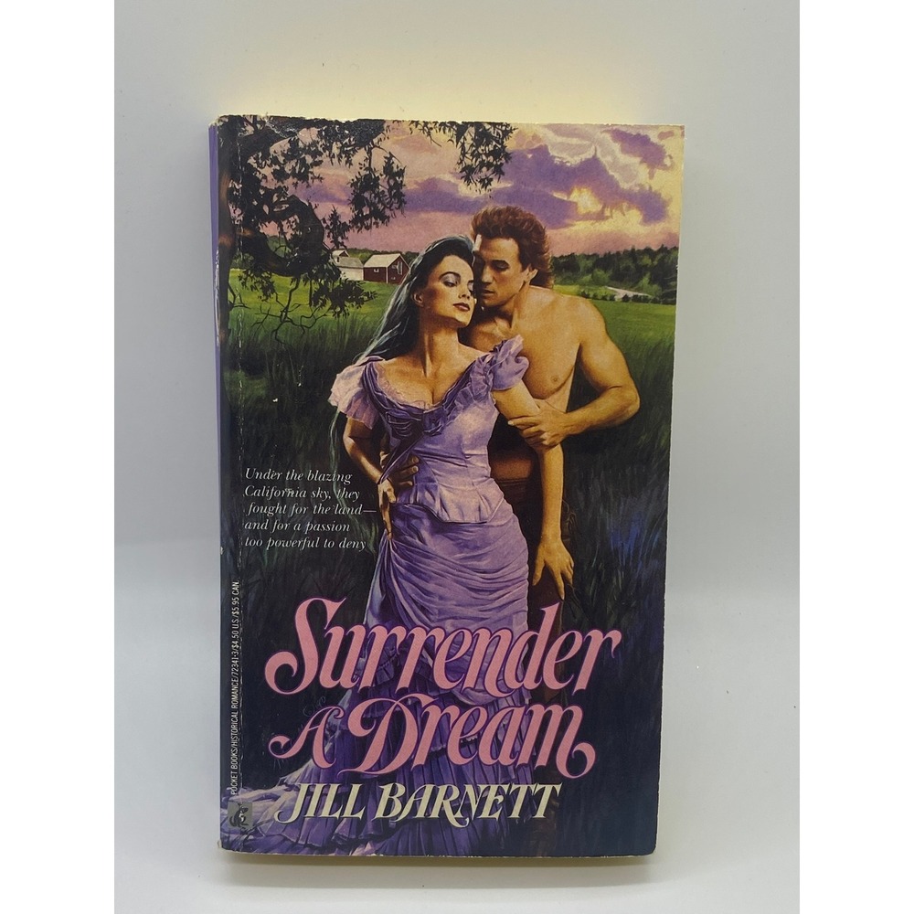 Pocket Books Surrender A Dream Jill Barnett Paperback Purple Good Vintage 1991